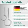 DSM Stainless Steel A2 Screw Hooks with Wood Thread, 5.0 x 80 mm, 50-Pack view 2