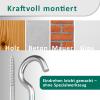 DSM Stainless Steel A2 Screw Hooks with Wood Thread, 5.0 x 80 mm, 50-Pack view 4