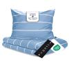 bugatti Bedding Set 155 x 220 cm, 2-Piece, 100% Cotton, Blue/White view 1
