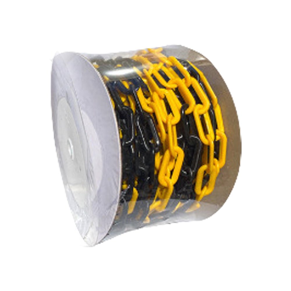Reflective Industrial-Grade Safety Chain, 25 m, 6/8 mm Links, for Temporary Area Blocking, Event Barriers & Crowd Control