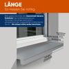 PELMAS Premium Aluminum Window Sill, Custom-Cut up to 2.5 m, with Rain Noise Insulation, Silver E6/EV1, D x L | 38 x 60 cm view 4