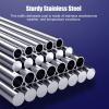 Reflective Stainless Steel Traffic Bollards, Adjustable Driveway Barrier, 60–110 cm, 4-Pack, 100 cm view 4