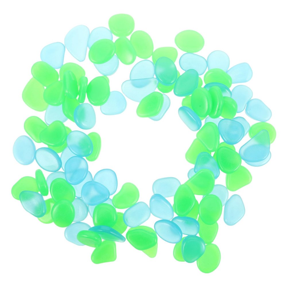 IWOWHERO 500-Piece Glow-in-the-Dark Stones, Non-Toxic Resin, Fast-Charging