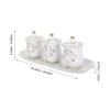 BESPORTBLE Ceramic Buddhist Offering Cups with Lotus Design, Offering Bowl and Tray, Break-Resistant, White and Gold view 2