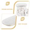 BESPORTBLE Ceramic Buddhist Offering Cups with Lotus Design, Offering Bowl and Tray, Break-Resistant, White and Gold view 3