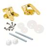Gold Toilet Seat Hinge Replacement Kit with Stainless Steel Screws view 1