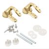 Gold Toilet Seat Hinge Replacement Kit with Stainless Steel Screws view 3