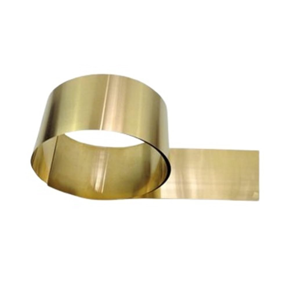 1 Pc. H62 Brass Strip, 1 m Long, 0.4 mm Thick, 50 mm Wide