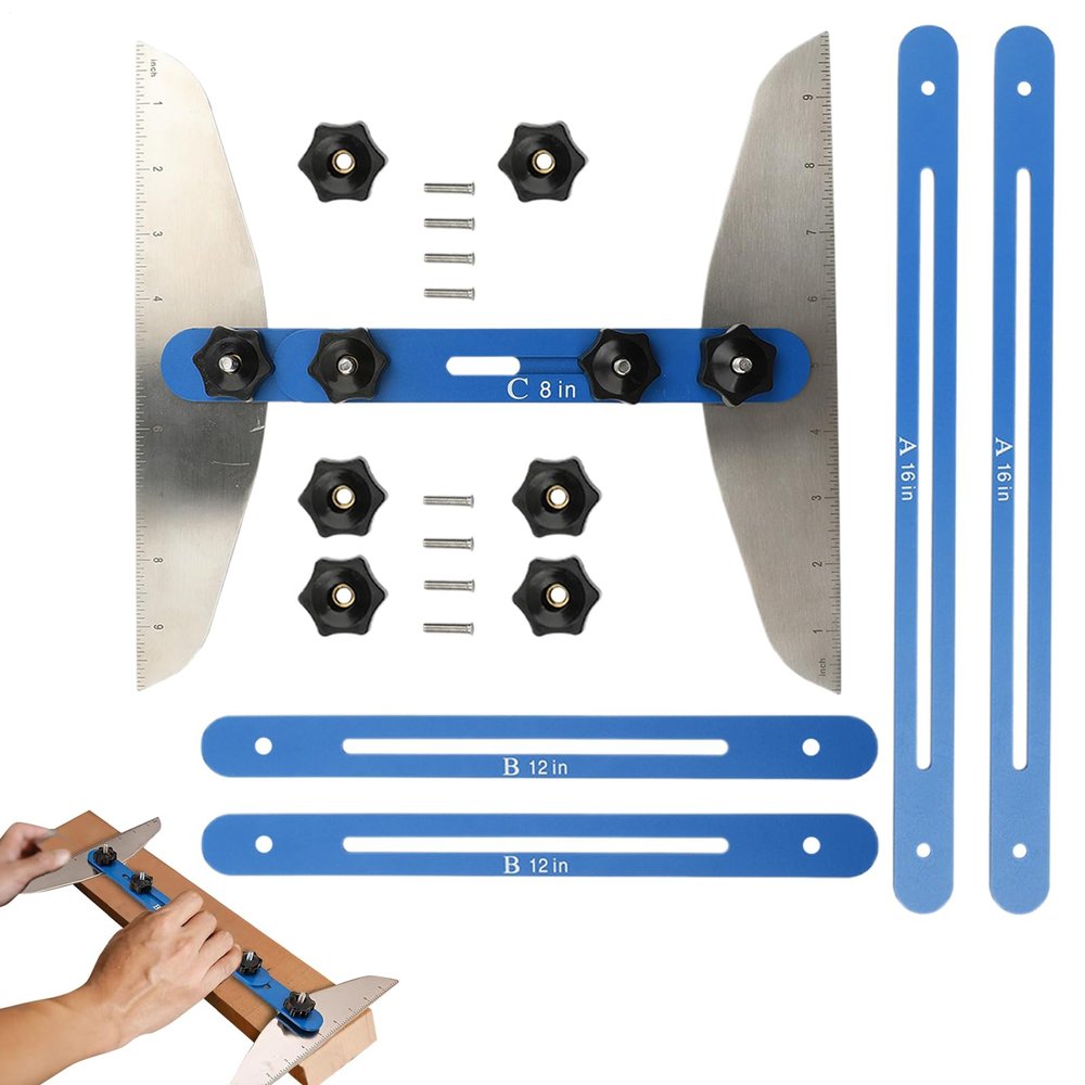 Stair Tread Precision Ruler and Measuring Template