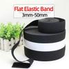 Sewing Elastic Band, 1 Meter Flat Elastic for Clothing, Pants and Accessories, Stretch Belts, DIY Sewing Projects, 3–60 mm Wide - 25 mm, Black (White, 1 m–38 mm) view 2