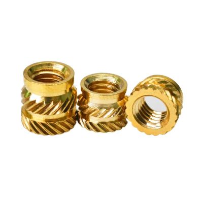Brass Heat-Set Knurled Insert Nuts for 3D Printing, M1–M8