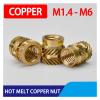 Brass Heat-Set Knurled Insert Nuts for 3D Printing, M1–M8 view 3
