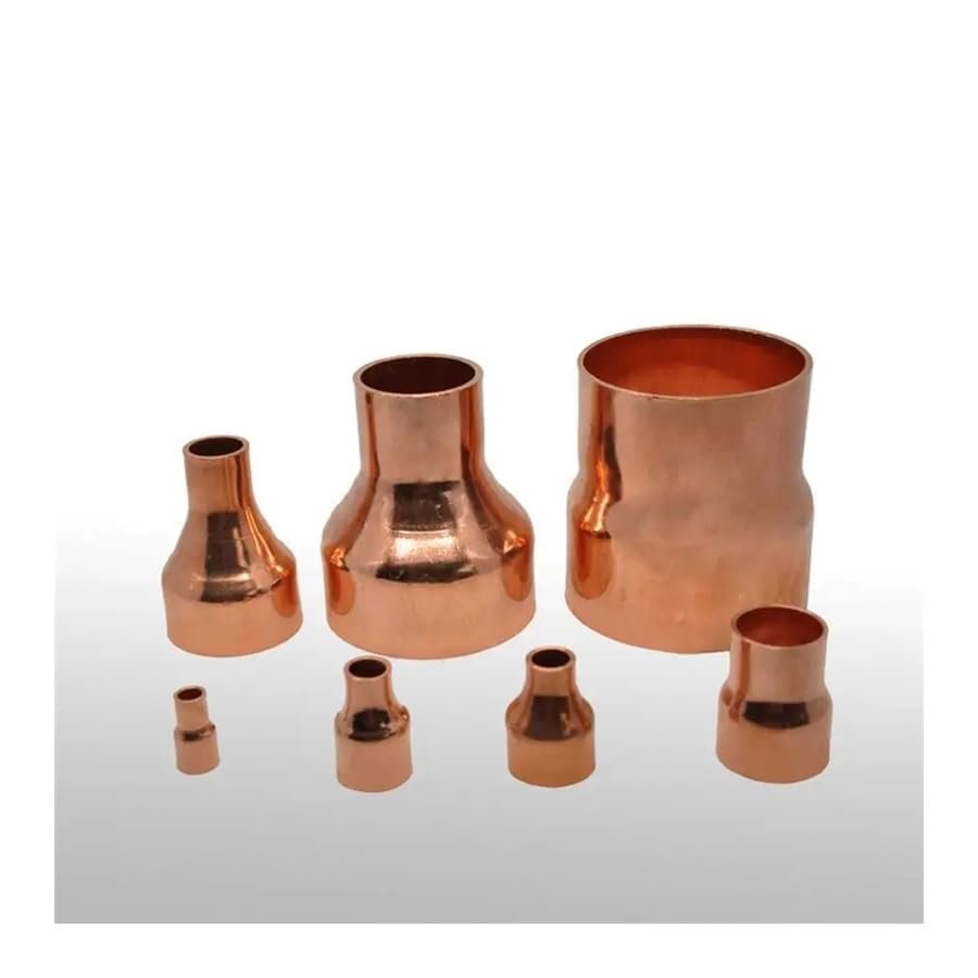 MDBJTCYZN 35 mm x 19 mm Inner Diameter Copper End-Feed Straight Reducing Coupling, Sanitary Fitting Socket for Soldering, Water and Gas