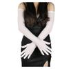 GIJMZY Long Gloves for Women, 2 Pairs, Summer UV Sun Protection, Elastic Mesh Driving Gloves, Long Lace Arm Sleeves, Gray view 2