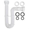 Flexible Sink Drain Pipe with 1 1/2-Inch and 1 1/4-Inch P-Trap, Waste Disposal Adapter view 1