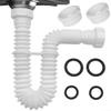 Flexible Sink Drain Pipe with 1 1/2-Inch and 1 1/4-Inch P-Trap, Waste Disposal Adapter view 3
