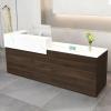CCUKTFN Reception Counter with Drawer and Open Shelves, 100 × 240 cm, Modern Reception Desk for Offices, Salons, Lobbies, and Retail Stores view 1
