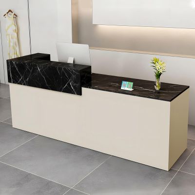 CCUKTFN Reception Counter with Drawer and Open Shelves, 100240 cm, Modern