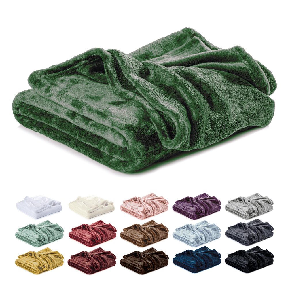 Lavea Cozy Blanket 220 x 240 cm – Dark Green