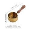 2-Piece Stainless Steel Milk Frothing Cups with Wooden Handle, Gold, 60 mL view 2