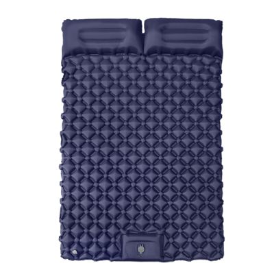 Inflatable Camping Sleeping Mat with Built-In Pillow