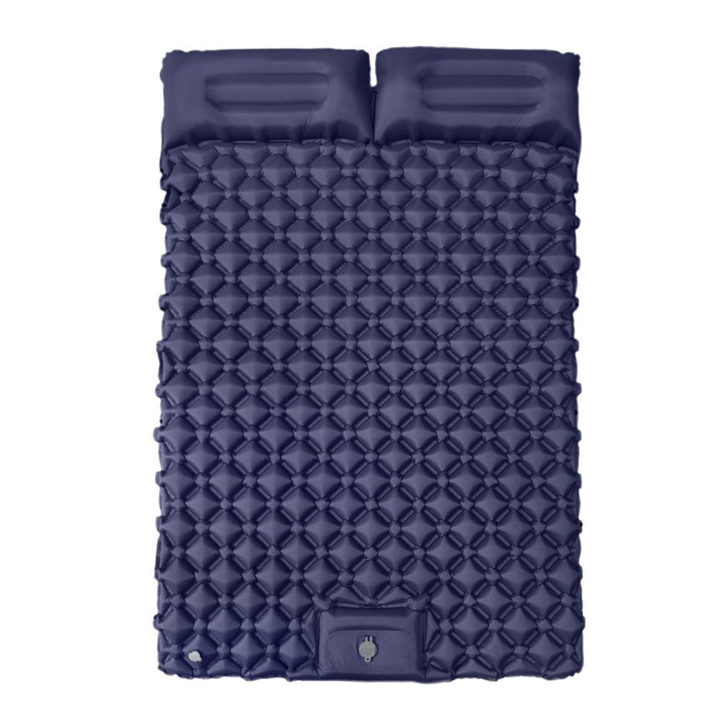 Inflatable Camping Sleeping Mat with Built-In Pillow