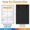 Thermal Window Insulation, Windproof Warm Oxford Fabric Curtain for Winter (Black, 100 x 120 cm) view 2