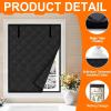 Thermal Window Insulation, Windproof Warm Oxford Fabric Curtain for Winter (Black, 100 x 120 cm) view 4