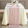 1 Sage Green Cheesecloth Gauze Table Runner for Bridal Parties and Birthday Décor view 2
