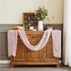 1 Sage Green Cheesecloth Gauze Table Runner for Bridal Parties and Birthday Décor view 3