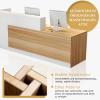 CCUKTFN Reception Counter with Storage and Open Shelves, 100 × 240 cm view 3