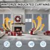 Winter Window Insulation Kit, Thermal Cover, Brown, 130 x 270 cm view 2