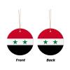 Round Ceramic Ornament with Syrian Arab Republic Flag, Gift for Family and Friends view 3