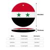 Round Ceramic Ornament with Syrian Arab Republic Flag, Gift for Family and Friends view 4