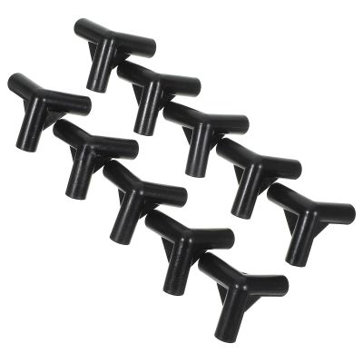 24-Piece 3-Way Tent Connectors, Black PE, for Greenhouse Frames
