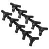24-Piece 3-Way Tent Connectors, Black PE, for Greenhouse Frames view 1