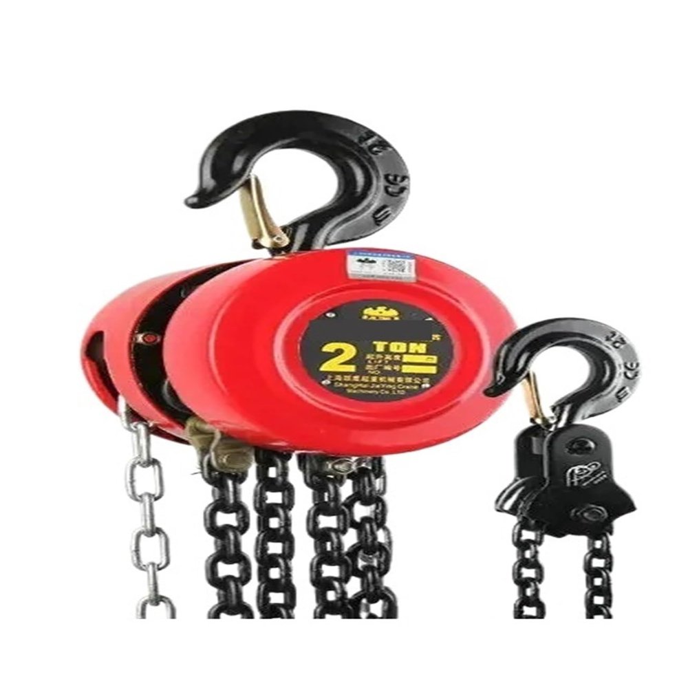 Manual Ratchet Hand Winch, 1–10 Ton, 1.5–9 m (Red, 1 Ton, 6 m)