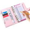 Peufcmi Budget Planner Book - A6 Household Planner with Zippered Pocket view 1