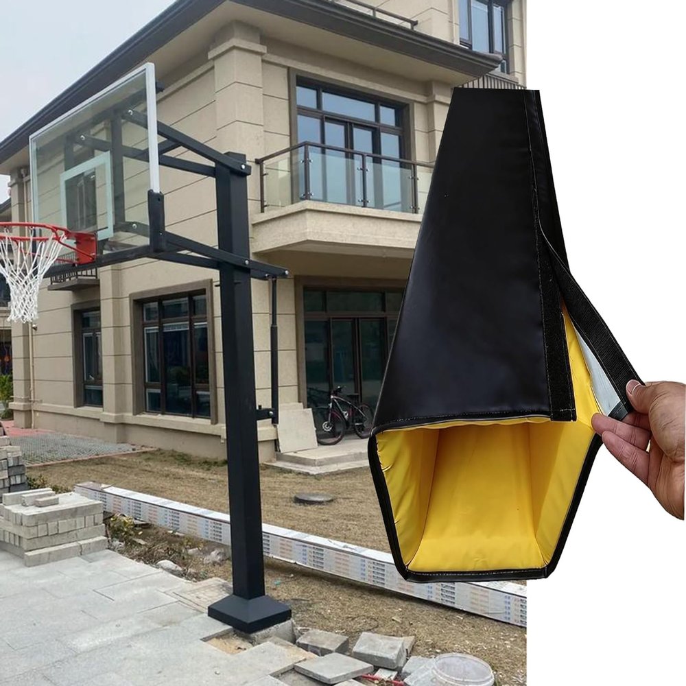 CHZDPP Adjustable Pole Padding Wrap, Black Square Pole Protector for Indoor/Outdoor Use, 180/200 cm High