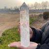RPOVAXVK 1-Piece 77.5 kg Clear Quartz Crystal Obelisk, Crystal Tower, Wand Gemstone view 3