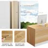 CCUKTFN Reception Desk with Drawer and Open Shelves, Modern Counter, 100 × 240 cm view 3