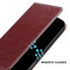 WBRSybUK Flip Cover for Xiaomi 17/17 Pro/17 Pro Max, Genuine Leather Wallet Case with Stand and Impact Resistance (Blue, 17) view 3