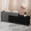 CCUKTFN Reception Desk with Drawer and Open Shelves, Modern Reception Counter 100 × 240 cm view 1