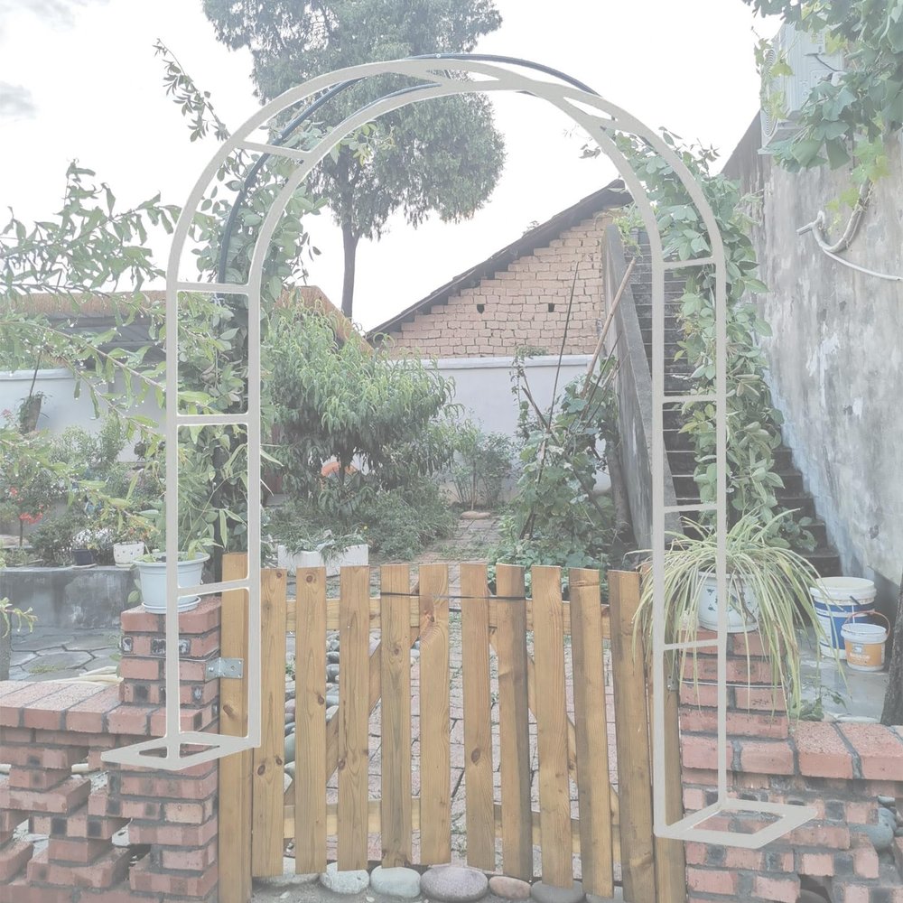 Large Metal Garden Arch for Climbing Plants, 19 mm Iron Tube, 1.8–3.0 m, Rose Arbor for Weddings and Gardens