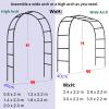 Large Metal Garden Arch for Climbing Plants, 19 mm Iron Tube, 1.8–3.0 m, Rose Arbor for Weddings and Gardens view 4