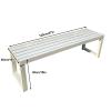 Red Metal Outdoor Garden Bench, 119.4 cm view 2