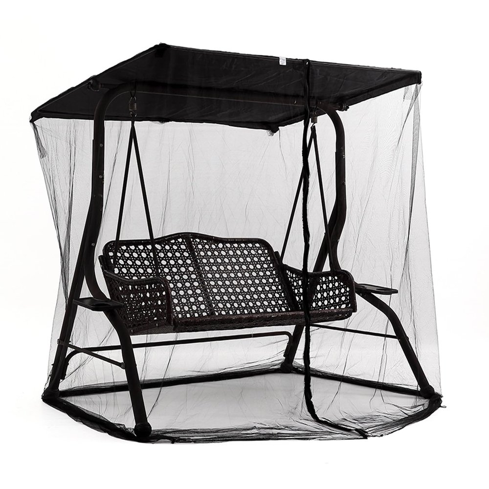Mosquito Net for 3-Seat Swing with Zipper, Canopy for Camping, Travel, Garden and Balcony