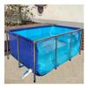 Foldable Above-Ground Fish Pond, Steel Frame with PVC Liner, Clear Viewing Panel, Spacious Outdoor Water Garden (150 x 100 x 71 cm) view 1