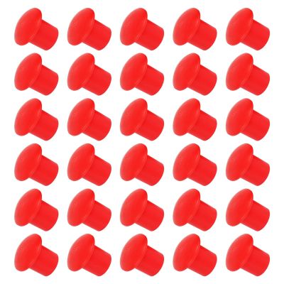 Red Plastic Rebar Safety Caps, 60-Pack