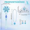AUYAO Snowflake Light-Up Wizard Wand Set for Kids, 5-Piece Princess Costume Accessories, Blue view 2